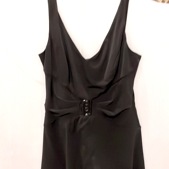 NWT Spencer Jeremy Stretch Black Long Classic Dress w/ Beaded detail size 4 - Picture 9 of 10